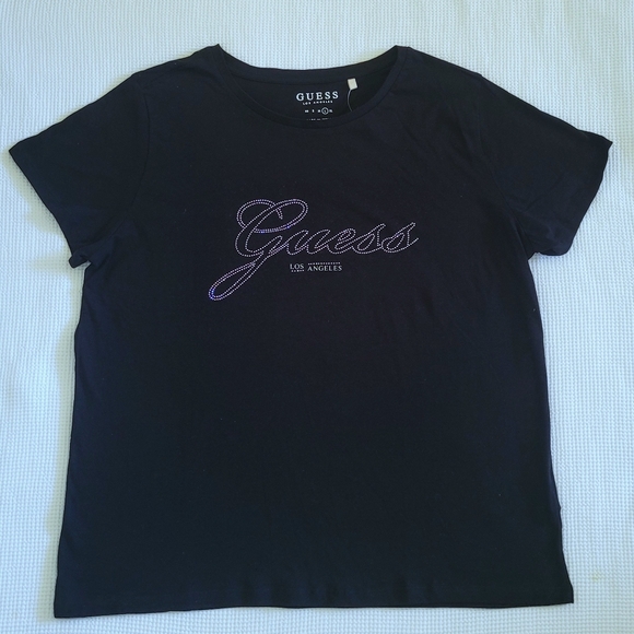 Guess❓Rhinestone💎 Logo Tee👕 - NWT - Picture 10 of 15